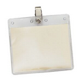 Horizontal Vinyl Pouch with Bulldog Clip - 4 1/8"x4 5/16"